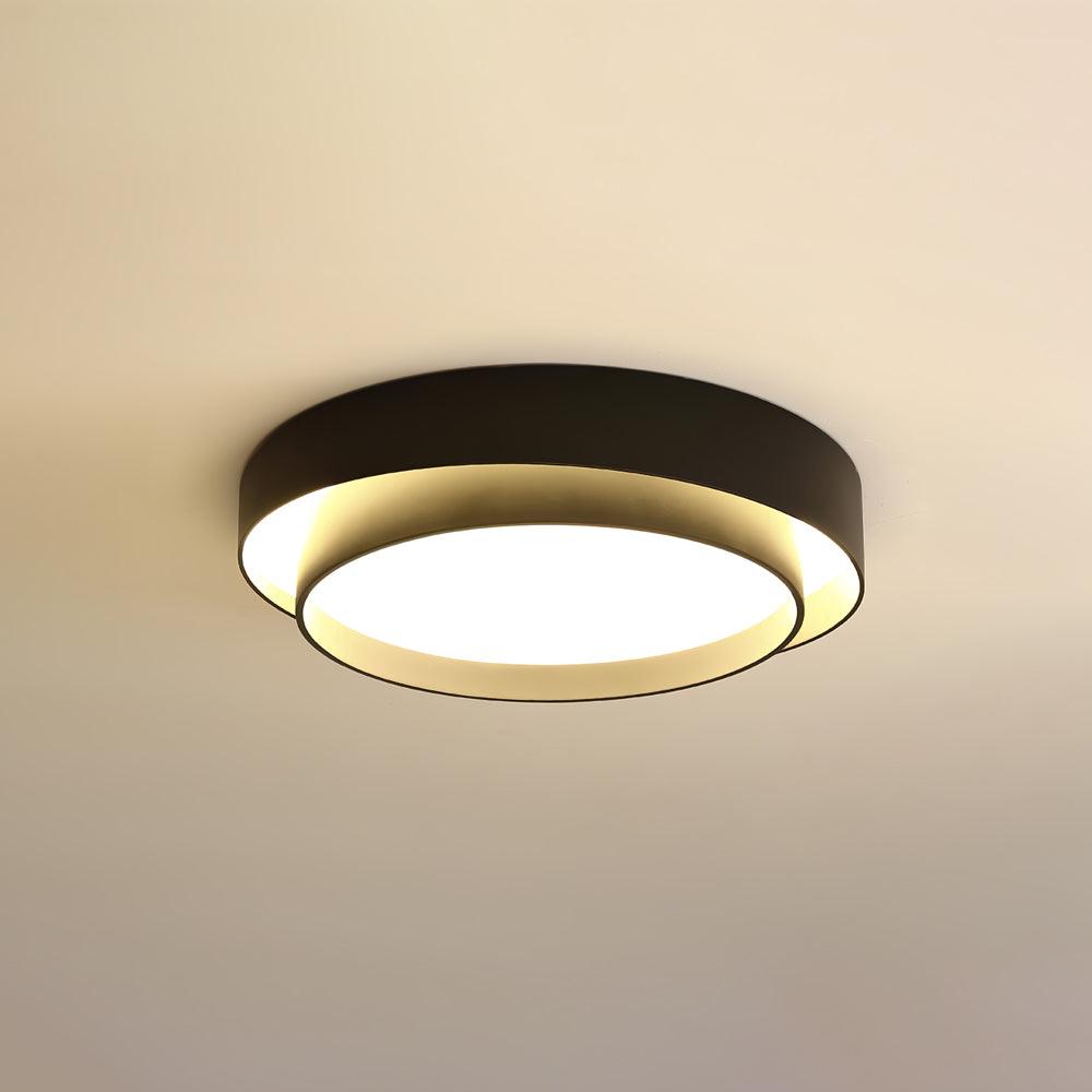 Nowoczesna lampa sufitowa w stylu nordyckiego art déco – okrągły model LED