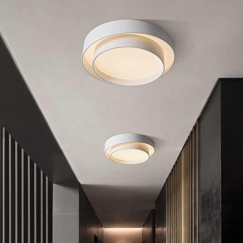 Nowoczesna lampa sufitowa w stylu nordyckiego art déco – okrągły model LED