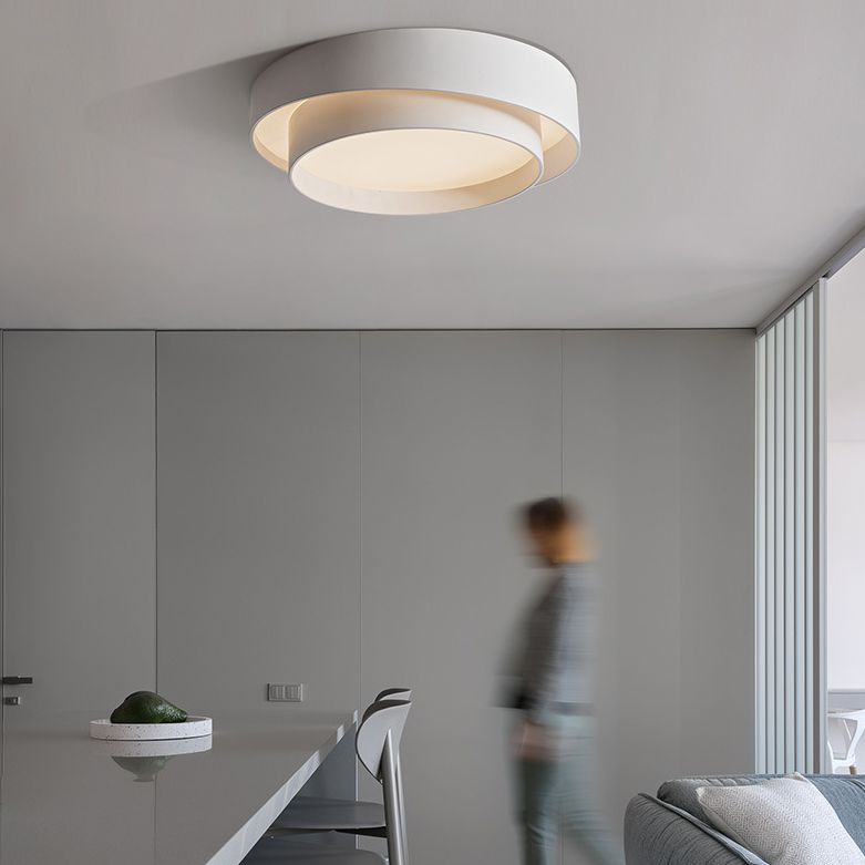 Nowoczesna lampa sufitowa w stylu nordyckiego art déco – okrągły model LED