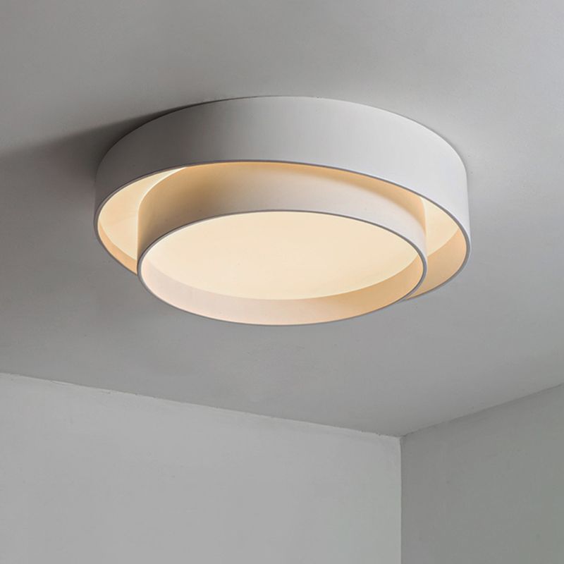 Nowoczesna lampa sufitowa w stylu nordyckiego art déco – okrągły model LED