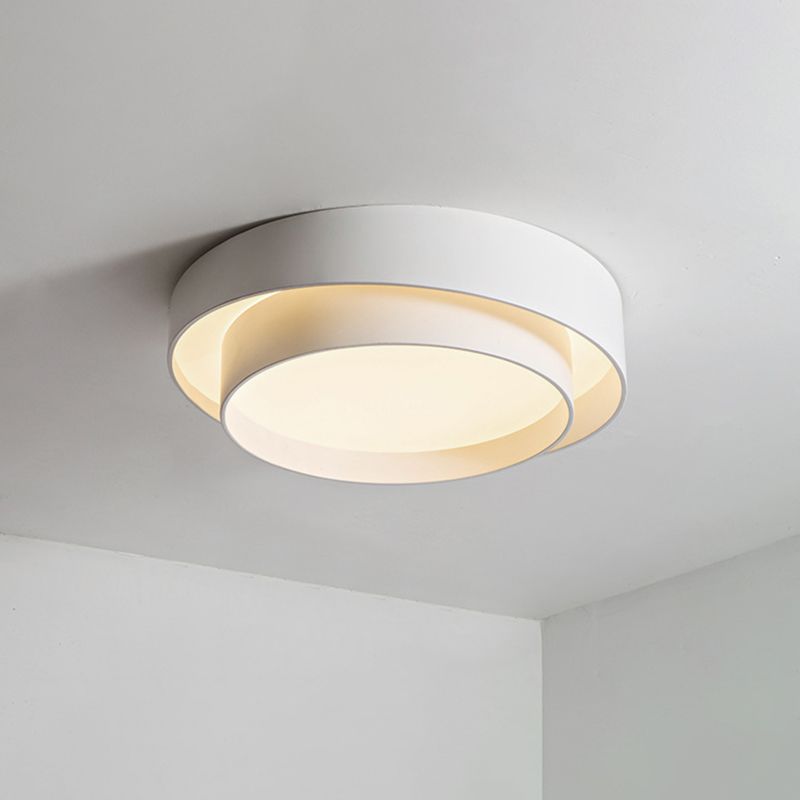 Nowoczesna lampa sufitowa w stylu nordyckiego art déco – okrągły model LED