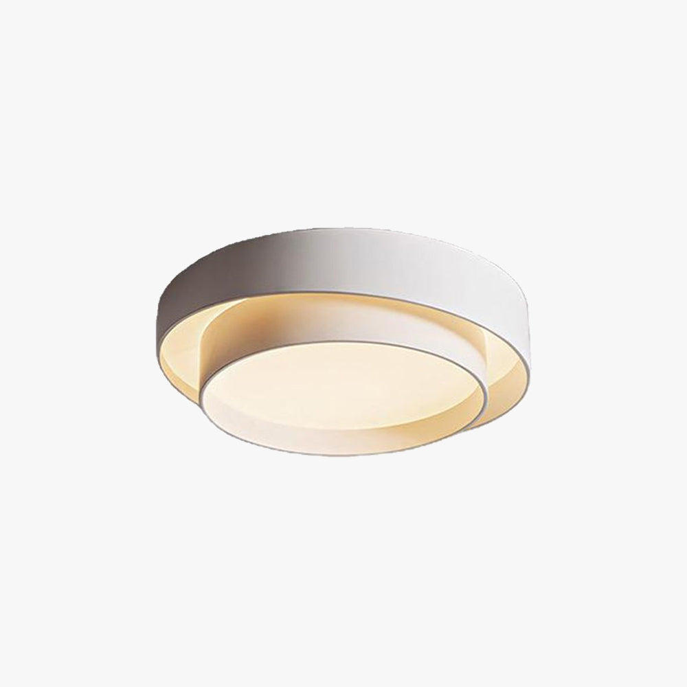 Nowoczesna lampa sufitowa w stylu nordyckiego art déco – okrągły model LED