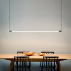 Harmonijna elegancja smukły długi półprzezroczysta Lampa wisząca LED do domu