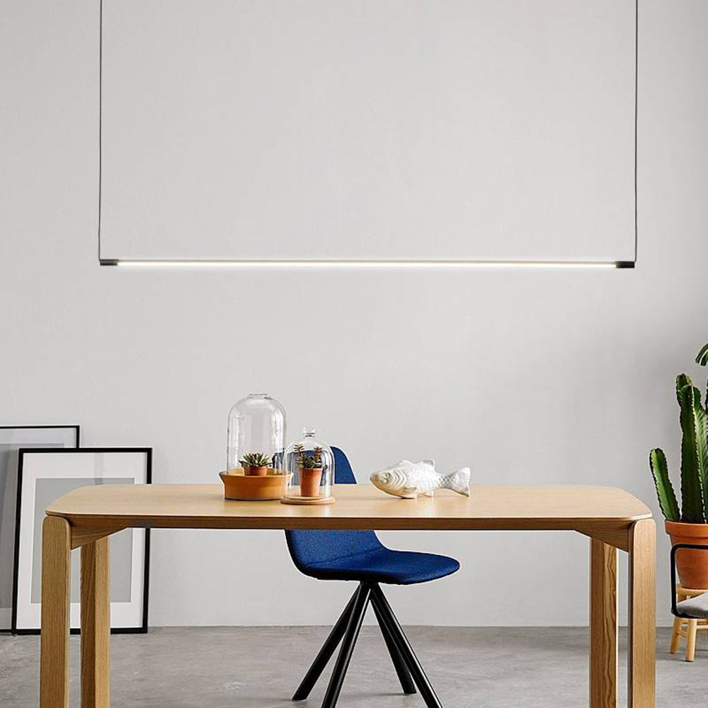 Harmonijna elegancja smukły długi półprzezroczysta Lampa wisząca LED do domu