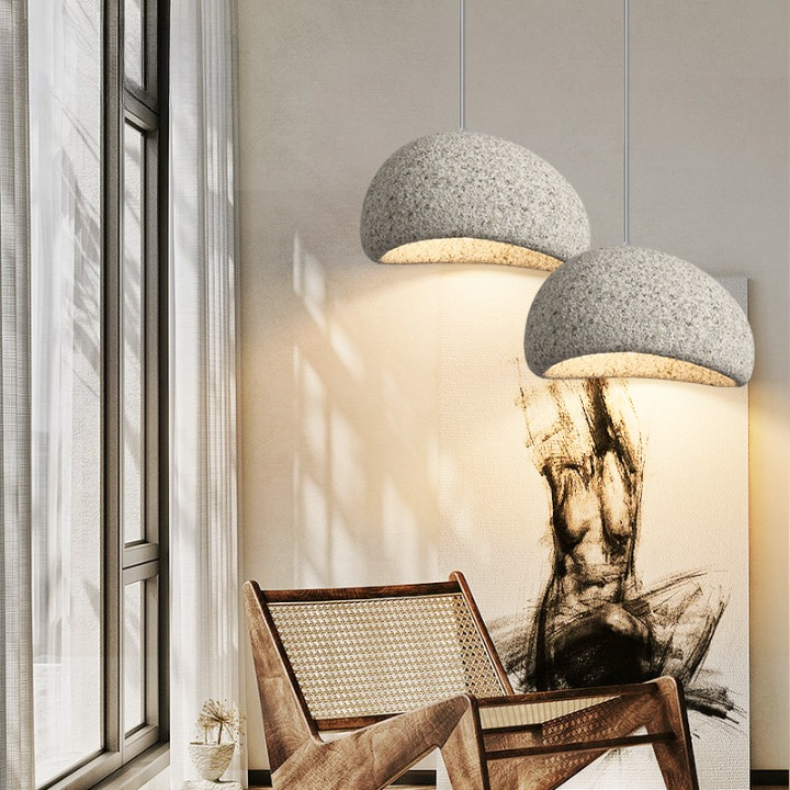 Minimalistyczna lampa sufitowa w stylu japandi