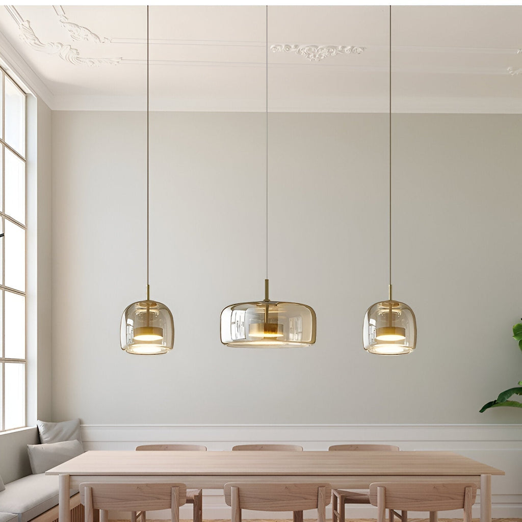 Stylowa lampa wisząca LED w stylu retro z połowy wieku