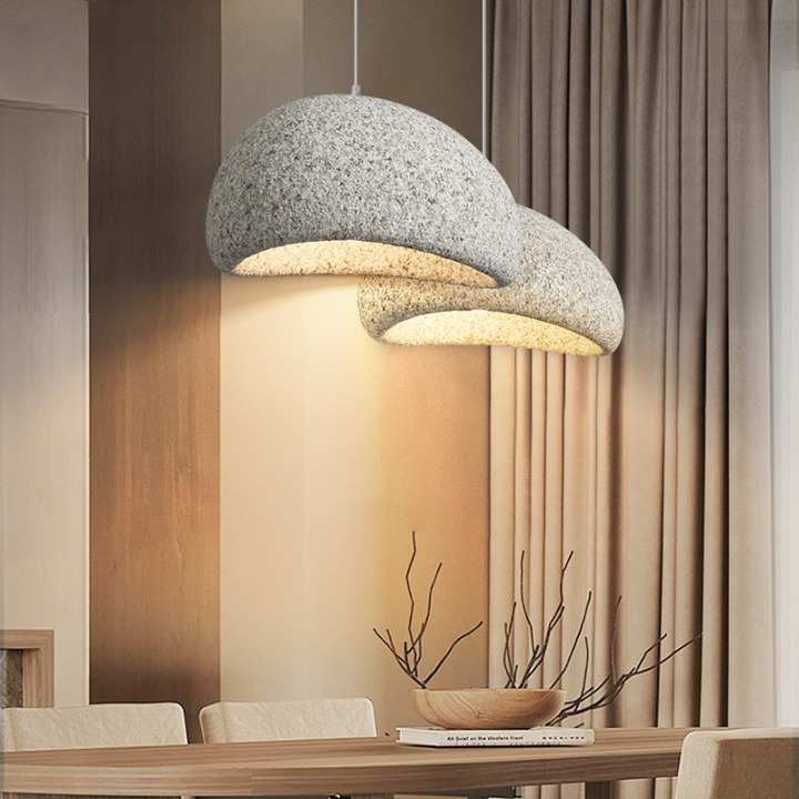 Minimalistyczna lampa sufitowa w stylu japandi
