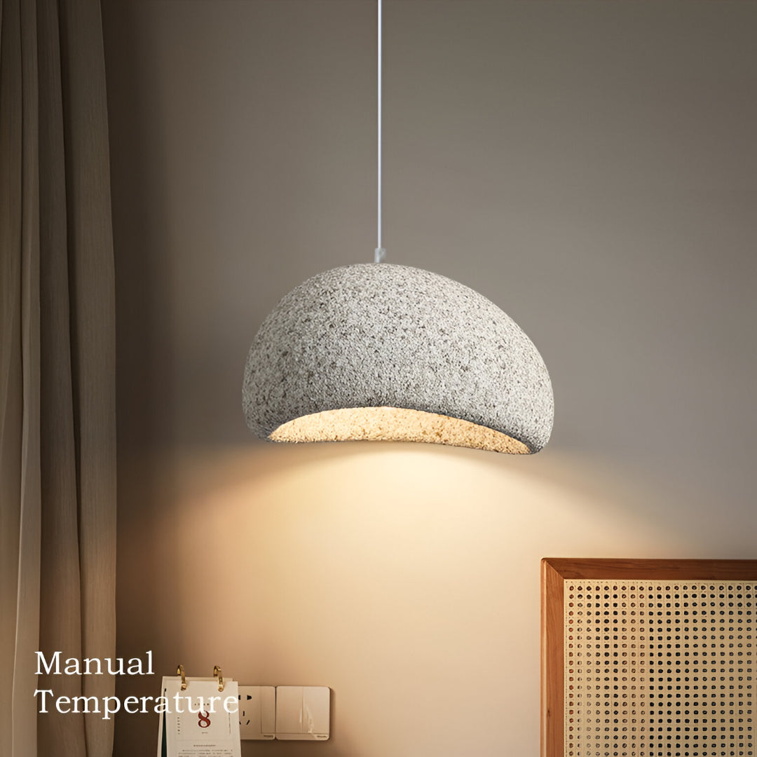 Minimalistyczna lampa sufitowa w stylu japandi