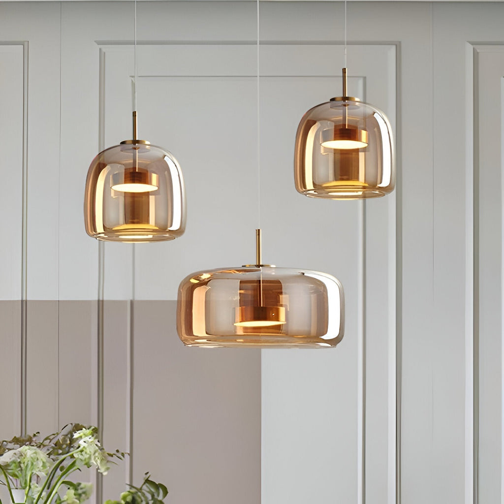 Stylowa lampa wisząca LED w stylu retro z połowy wieku
