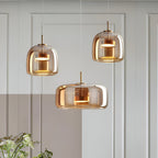 Lampa sufitowa wisząca LED retro z połowy wieku model