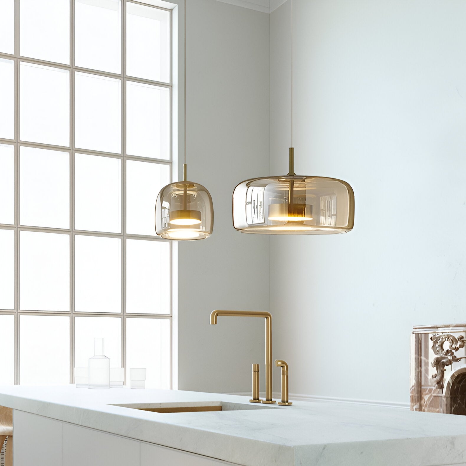 Stylowa lampa wisząca LED w stylu retro z połowy wieku
