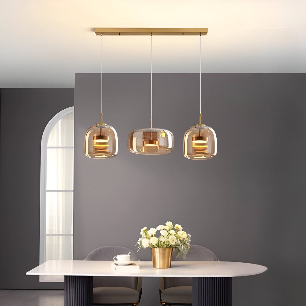 Stylowa lampa wisząca LED w stylu retro z połowy wieku