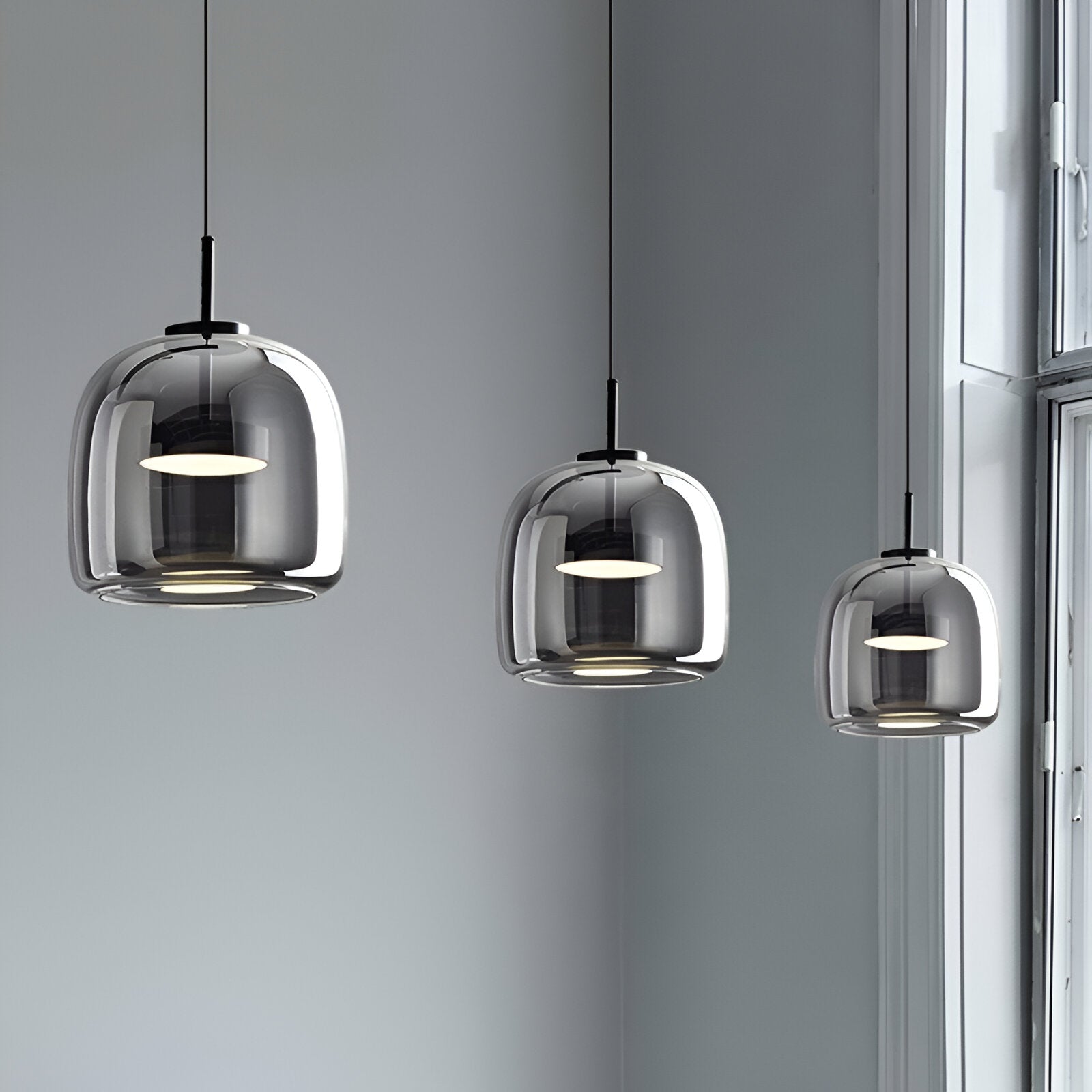 Stylowa lampa wisząca LED w stylu retro z połowy wieku