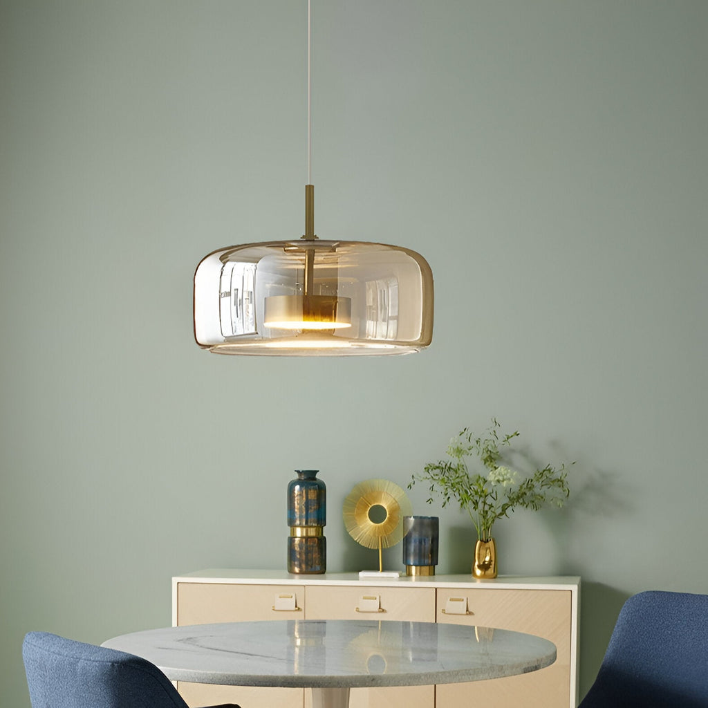 Stylowa lampa wisząca LED w stylu retro z połowy wieku