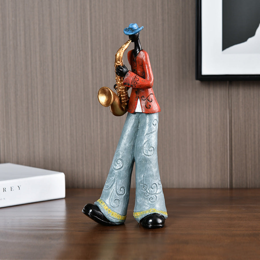 Figurka zespołu jazzowego vintage Dekoracyjna ozdoba muzyczna