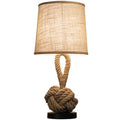 Lampa stołowa w stylu vintage z motywem węzłów