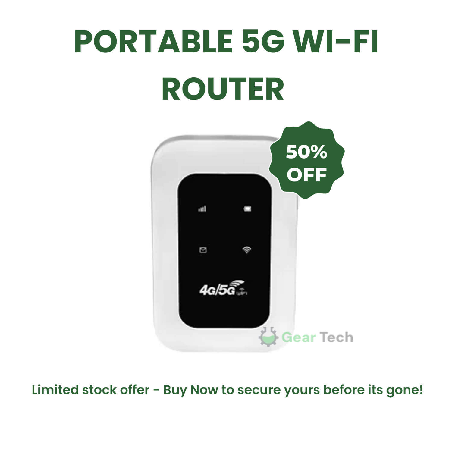 Kompaktowy mobilny router WiFi 5G z funkcją hotspotu