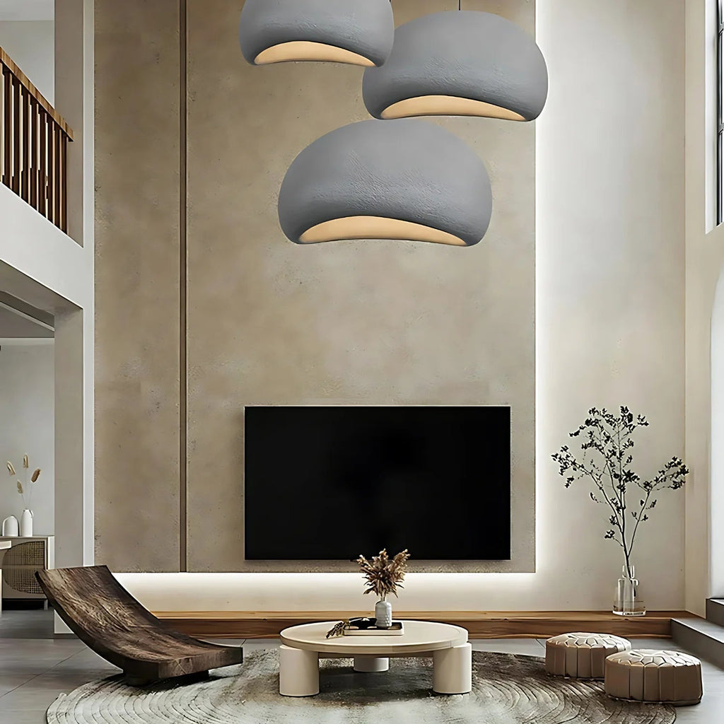 Minimalistyczna lampa sufitowa w stylu japandi