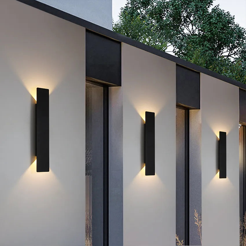 Podwójnie stronna wodoodporna lampa ścienna zewnętrzna i wewnętrzna