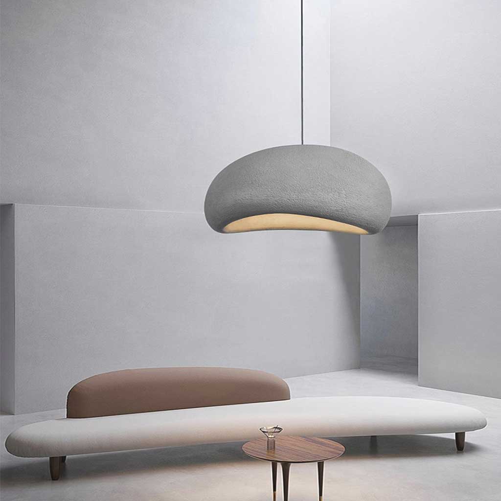 Minimalistyczna lampa sufitowa w stylu japandi