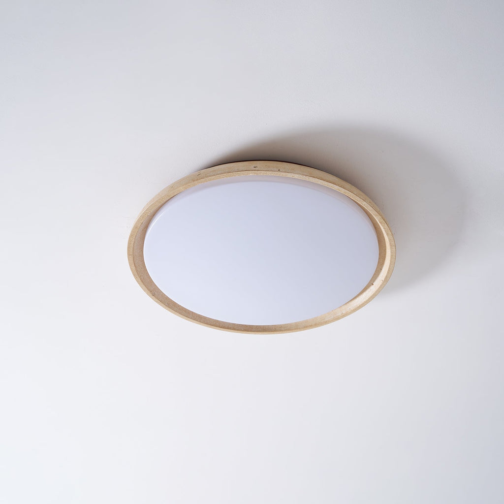 Minimalistyczna trawertyn lampa sufitowa LED z kamienia beżowa