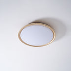 Minimalistyczna trawertyn lampa sufitowa LED z kamienia beżowa