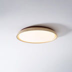 Minimalistyczna trawertyn lampa sufitowa LED z kamienia beżowa