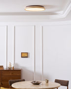 Minimalistyczna trawertyn lampa sufitowa LED z kamienia beżowa