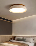 Minimalistyczna trawertyn lampa sufitowa LED z kamienia beżowa