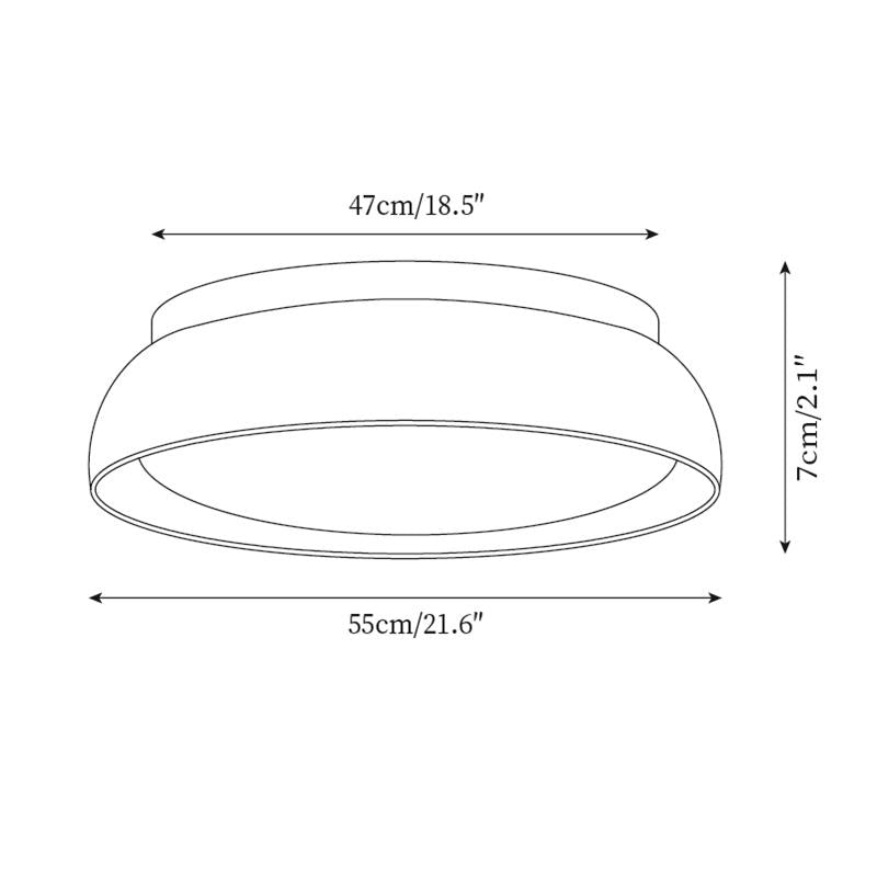 Minimalistyczna trawertyn lampa sufitowa LED z kamienia beżowa
