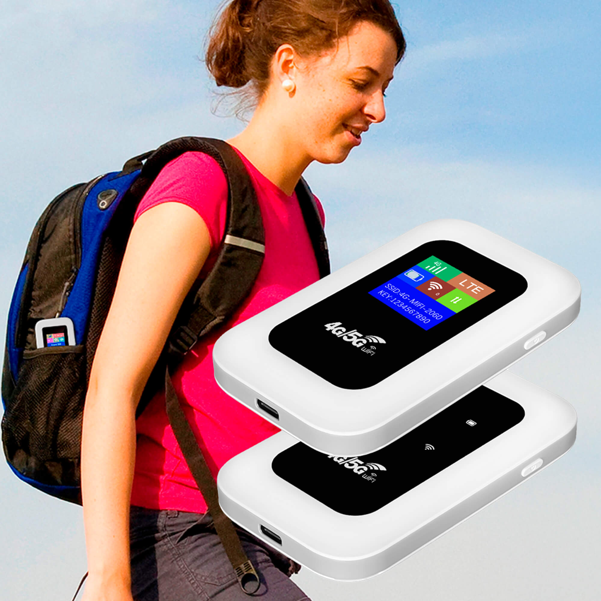 Kompaktowy mobilny router WiFi 5G z funkcją hotspotu