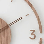 Zegar ścienny drewniany naturalny styl nordycki minimalistyczny