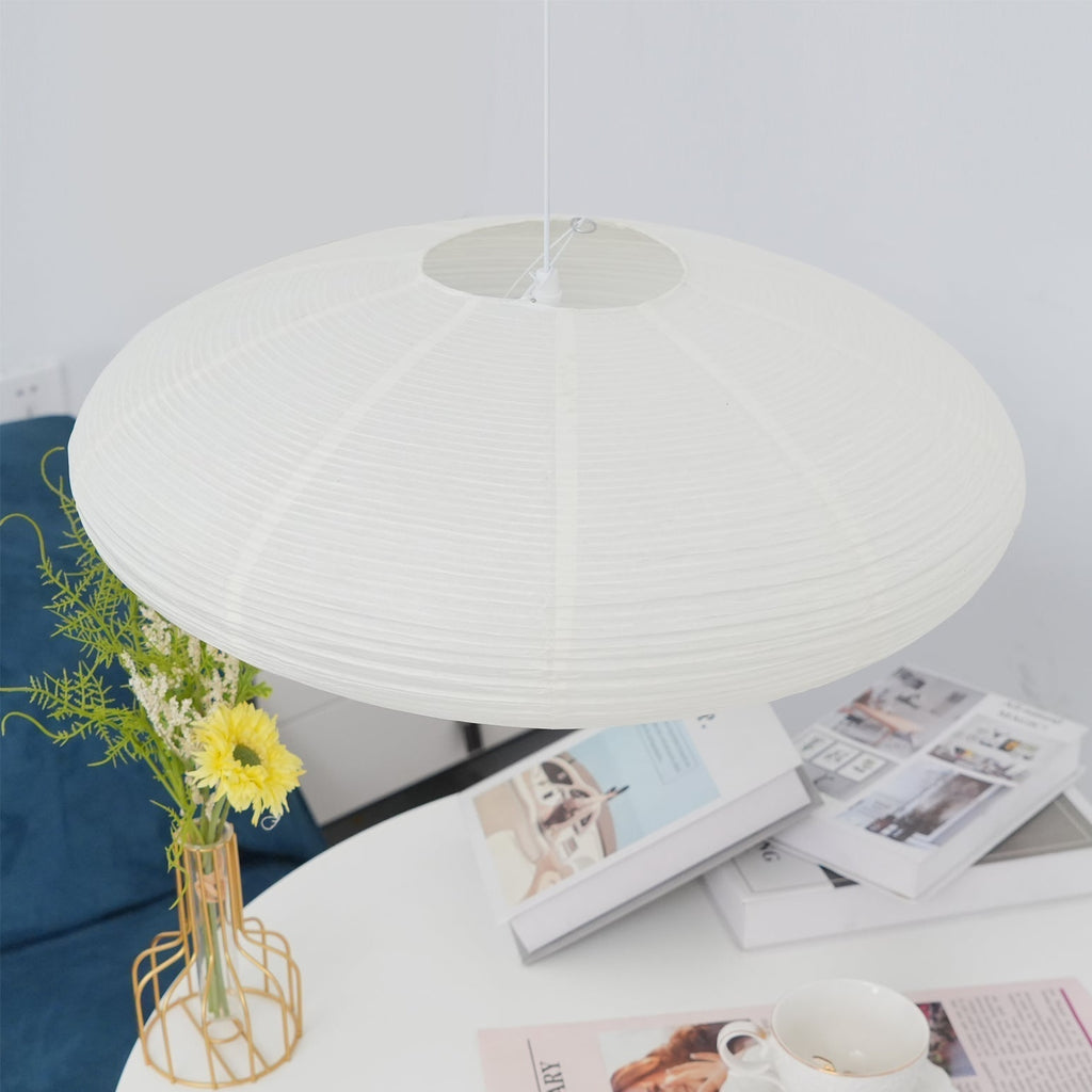 Stylowa Designerska Biała Designerska lampa wisząca Japandi do salonu i jadalni