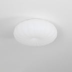 Minimalistyczna lampa sufitowa LED do wnętrz, do montażu podtynkowego, o okrągłym kształcie