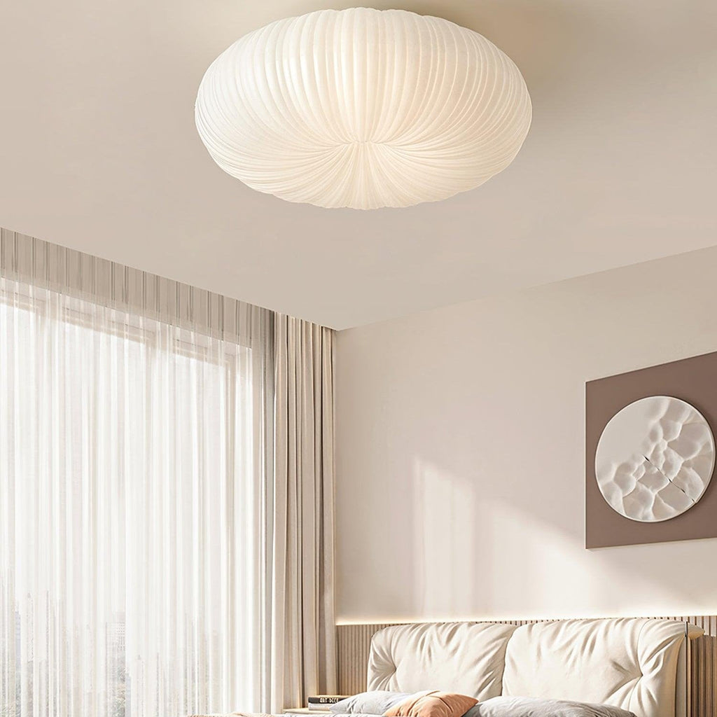 Minimalistyczna lampa sufitowa LED do wnętrz, do montażu podtynkowego, o okrągłym kształcie