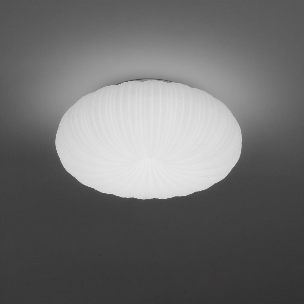 Minimalistyczna lampa sufitowa LED do wnętrz, do montażu podtynkowego, o okrągłym kształcie