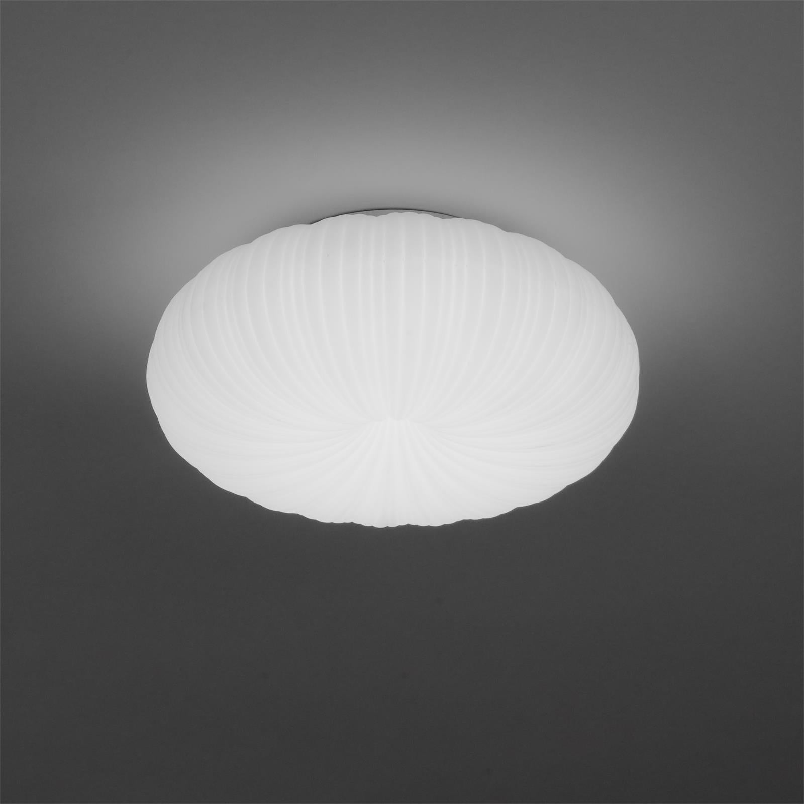 Minimalistyczna lampa sufitowa LED do wnętrz, do montażu podtynkowego, o okrągłym kształcie
