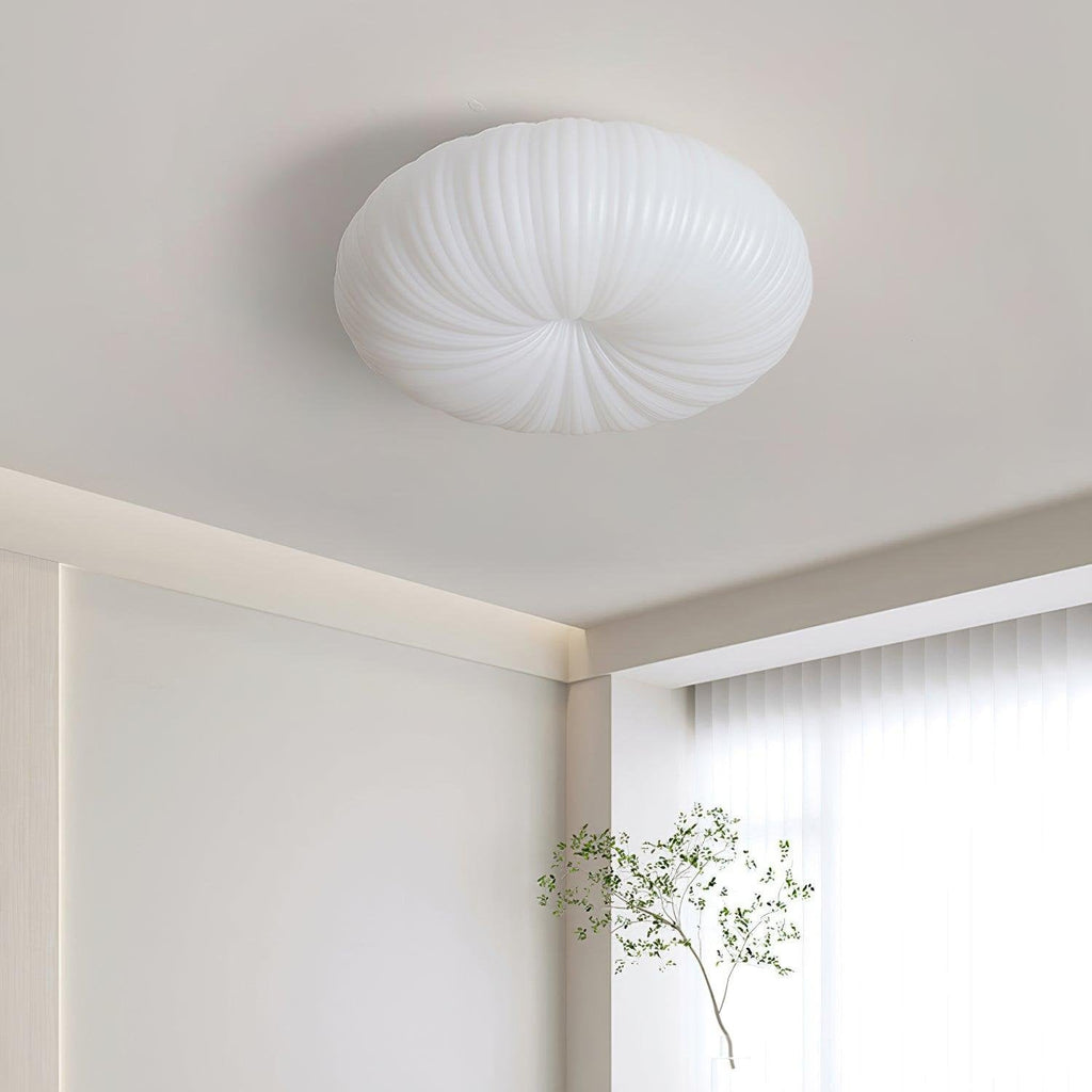 Minimalistyczna lampa sufitowa LED do wnętrz, do montażu podtynkowego, o okrągłym kształcie
