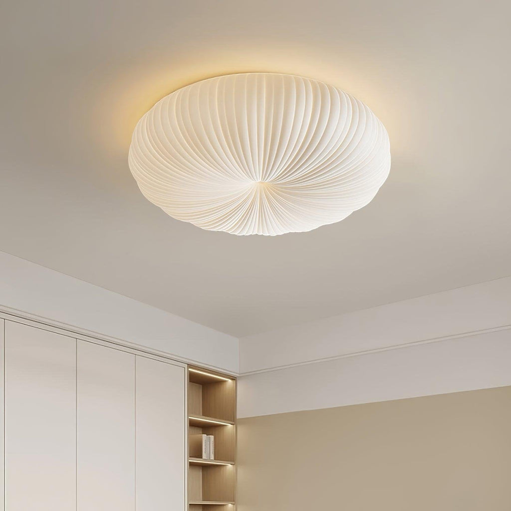 Minimalistyczna lampa sufitowa LED do wnętrz, do montażu podtynkowego, o okrągłym kształcie