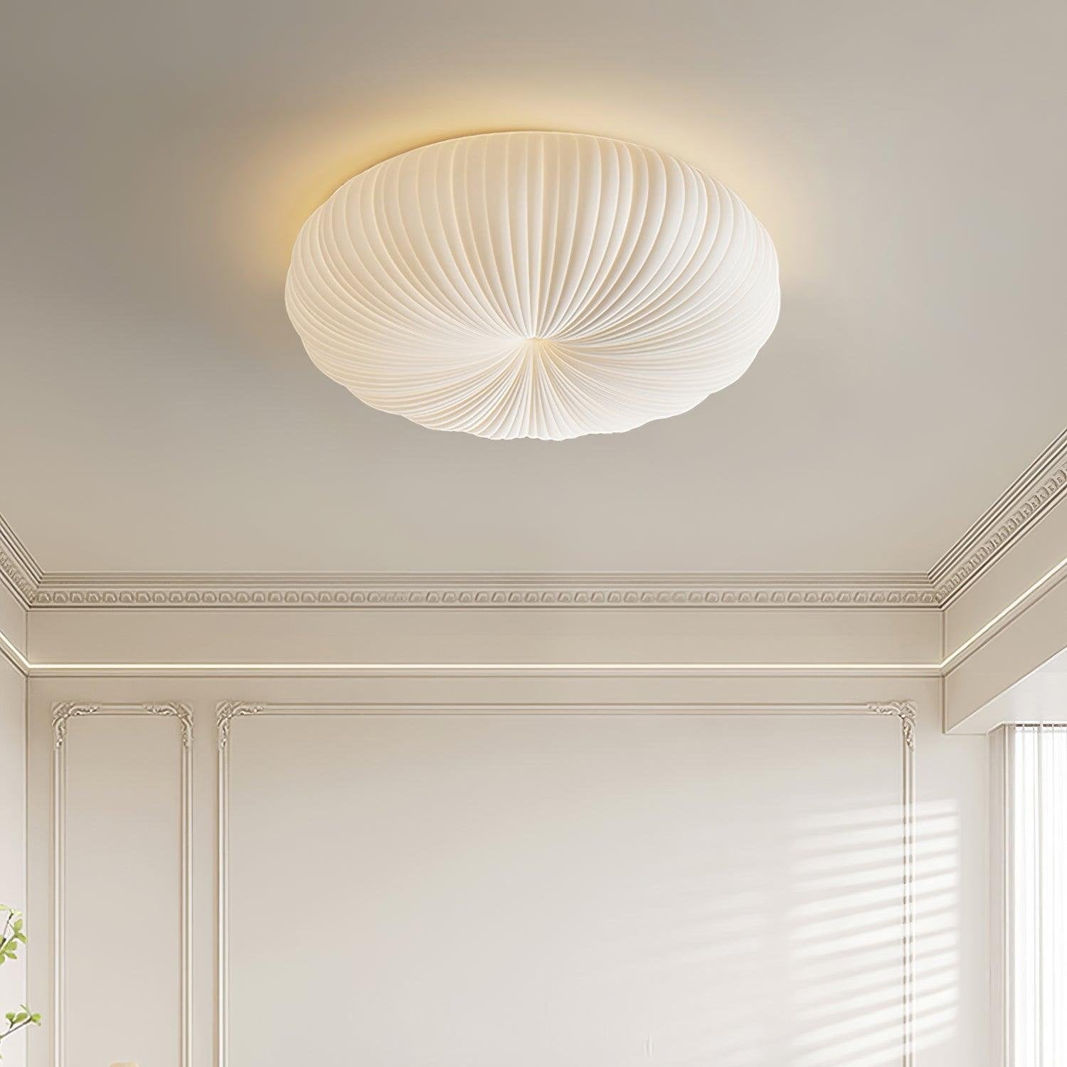 Minimalistyczna lampa sufitowa LED do wnętrz, do montażu podtynkowego, o okrągłym kształcie