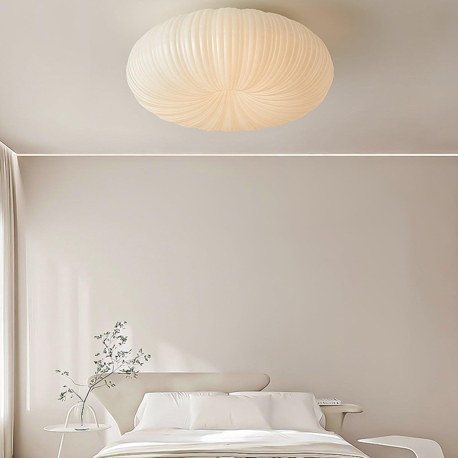 Minimalistyczna lampa sufitowa LED do wnętrz, do montażu podtynkowego, o okrągłym kształcie