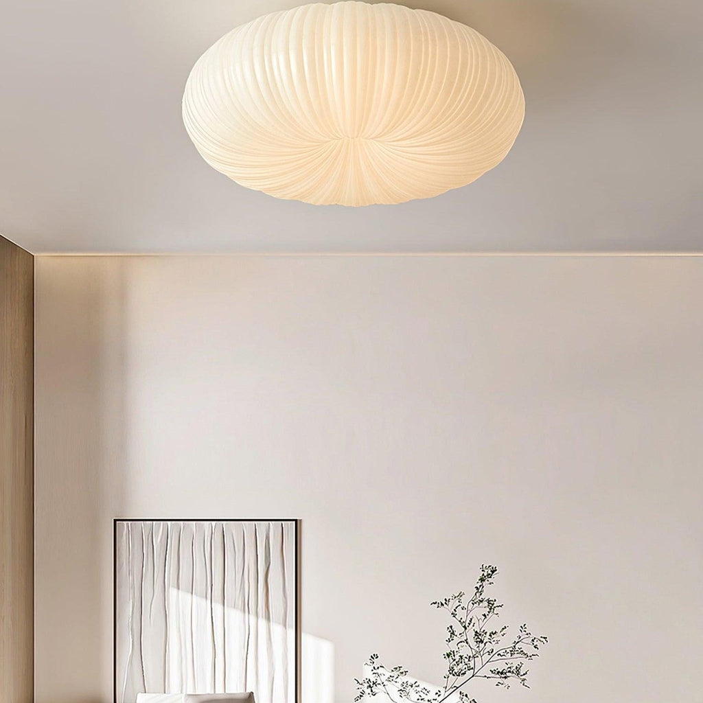 Minimalistyczna lampa sufitowa LED do wnętrz, do montażu podtynkowego, o okrągłym kształcie