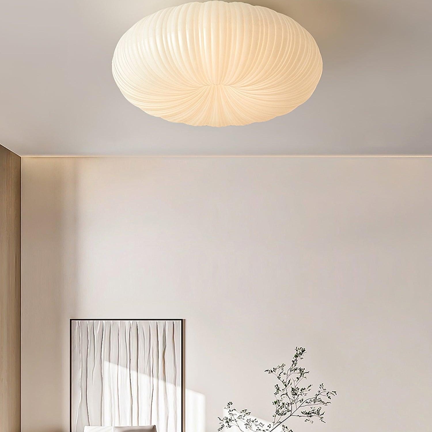 Minimalistyczna lampa sufitowa LED do wnętrz, do montażu podtynkowego, o okrągłym kształcie