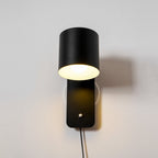 Obrotowa cylindryczną regulowana kinkietowa lampa ścienna