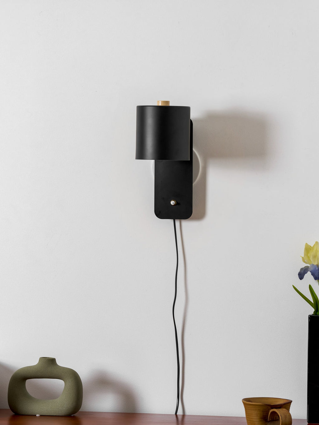 Obrotowa cylindryczną regulowana kinkietowa lampa ścienna