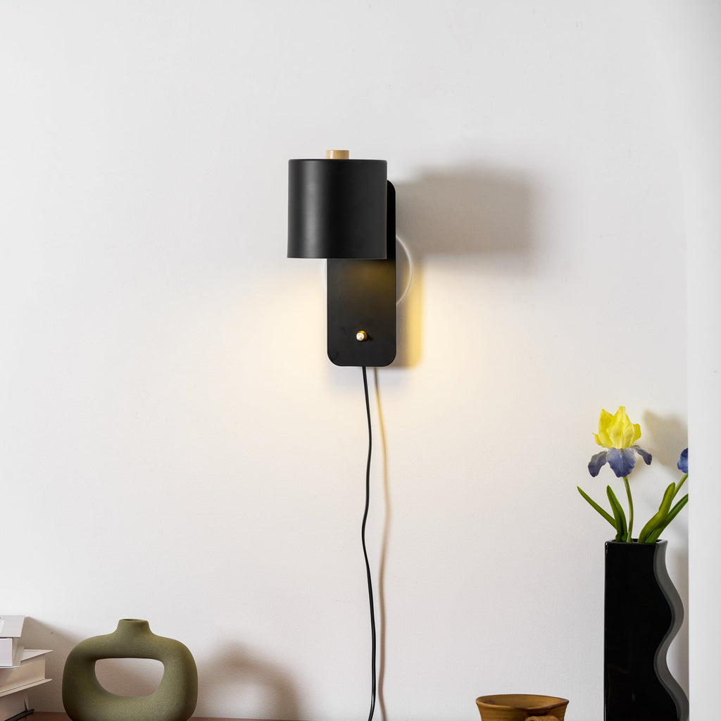Obrotowa cylindryczną regulowana kinkietowa lampa ścienna