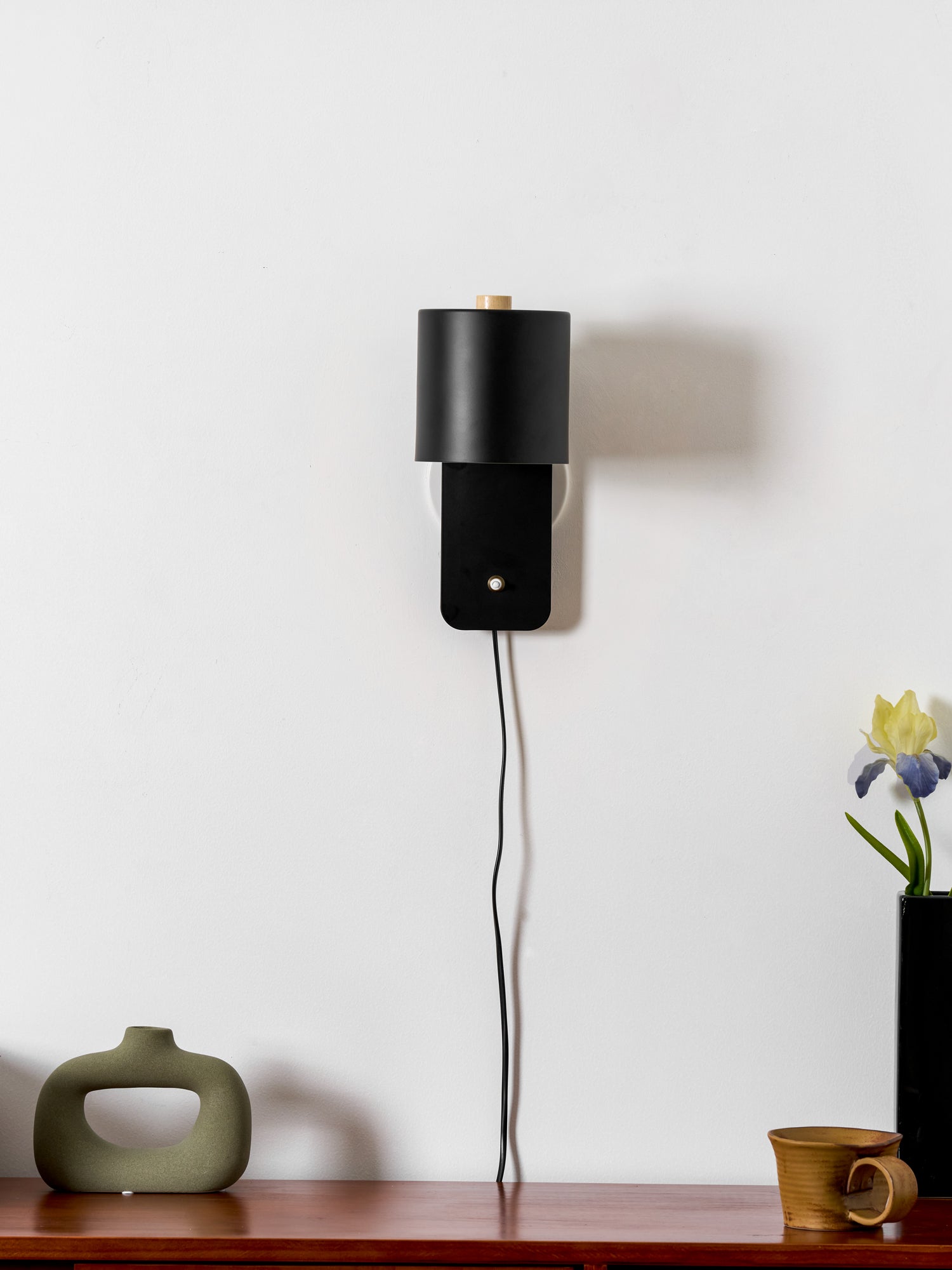 Obrotowa cylindryczną regulowana kinkietowa lampa ścienna