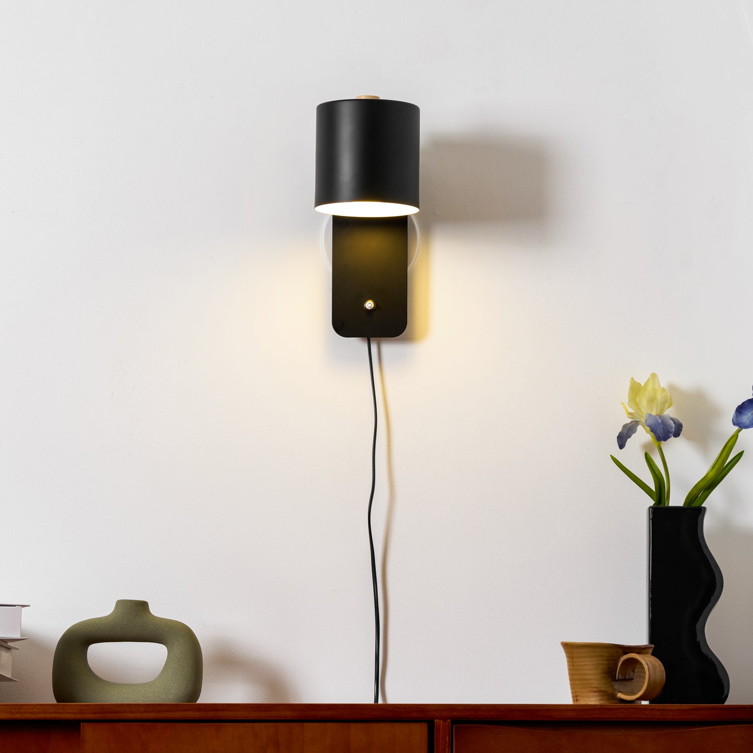 Regulowana obrotowa cylindryczna lampa ścienna
