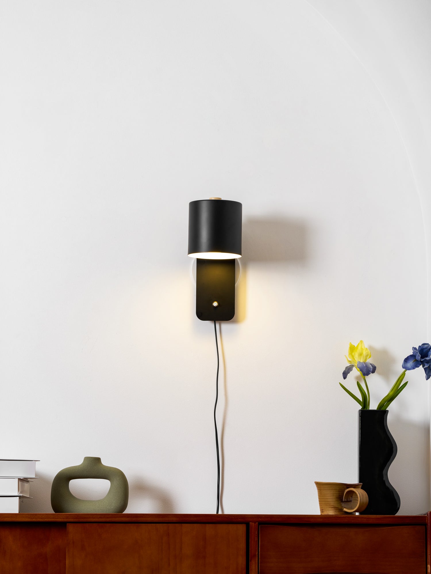 Regulowana obrotowa cylindryczna lampa ścienna