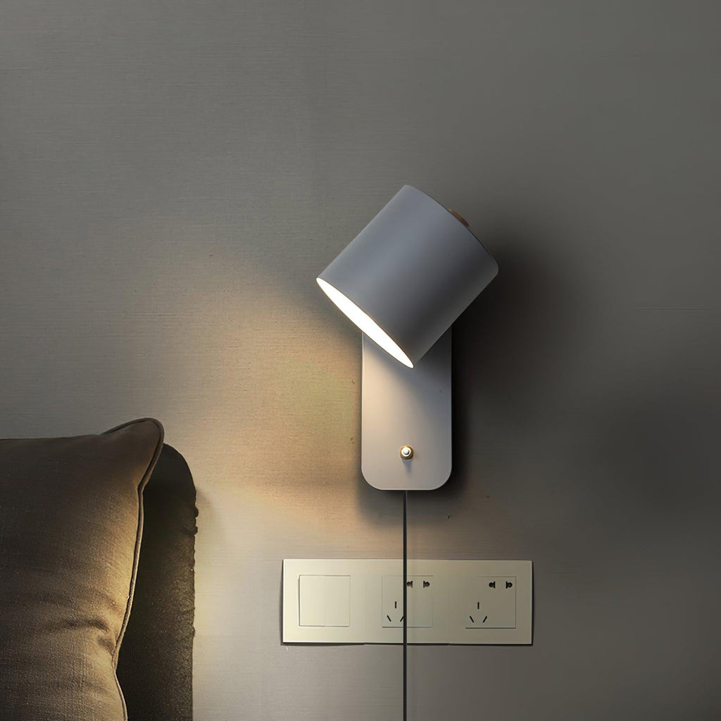 Regulowana obrotowa cylindryczna lampa ścienna